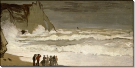 Бурное море в Этрета, 1868-1869 - Моне, Клод