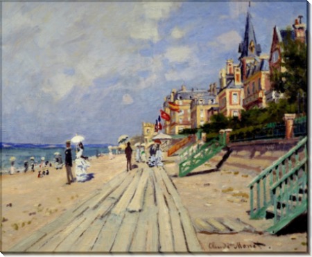 Пляж в Трувиле, 1870 - Моне, Клод