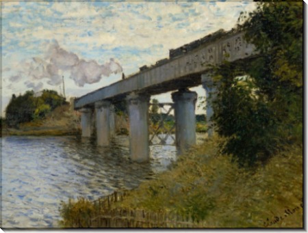 Железнодорожный мост в Аржантее, 1874,  [2] - Моне, Клод