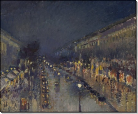 Бульвар Монмартр - ночь, 1897 - Писсарро, Камиль