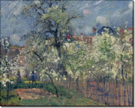 Сад Мобуссон, Понтуаз. Грушевые деревья в цвету,1877 - Писсарро, Камиль
