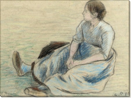 Крестьянка отдыхает, 1890 - Писсарро, Камиль