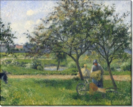 Крестьянка с  корзиной в саду, 1881 - Писсарро, Камиль