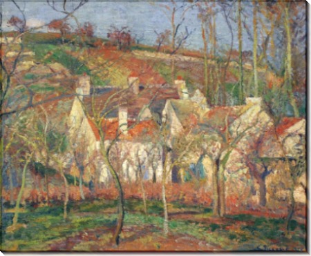 Красные крыши, 1877 - Писсарро, Камиль
