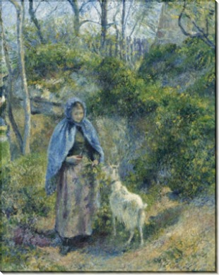 Пастушка и коза, 1881 - Писсарро, Камиль