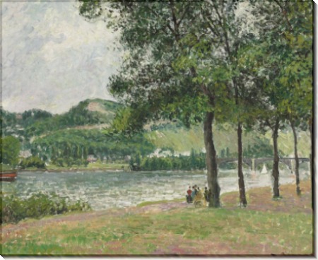 Кур-ла-Рен в Руане, пасмурная погода, 1898 - Писсарро, Камиль