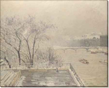 Лувр в снегу, 1902 - Писсарро, Камиль