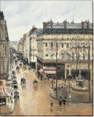 Улица Сент-Оноре после полудня. Дождь, 1897 - Писсарро, Камиль
