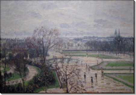 Сад Тюильри во время дождя, 1890 - Писсарро, Камиль