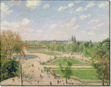 Сад Тюильри  -утро, весна, солнце, 1899 - Писсарро, Камиль