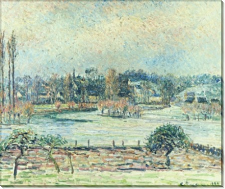 Вид  на Бэзинкурт, наводнение, утро, 1892 - Писсарро, Камиль