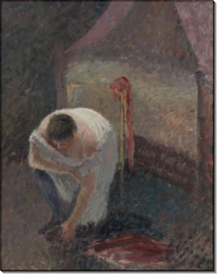 Женщина в сорочке около кровати, 1896 - Писсарро, Камиль