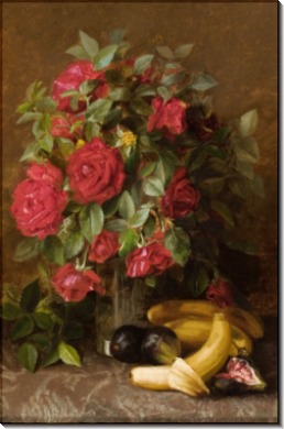 Натюрморт с розами, бананами и фигами - Дуган, Сьюзи