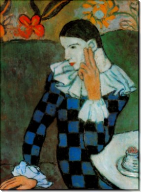 Арлекин,  1901 - Пикассо, Пабло