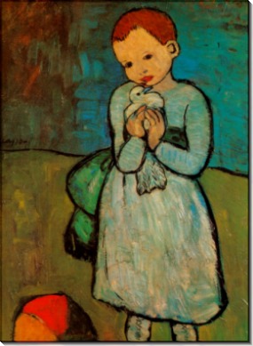 Ребенок  с голубем, 1901 - Пикассо, Пабло