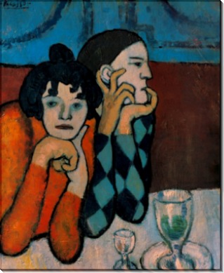 Арлекин и его партнер,1901 - Пикассо, Пабло