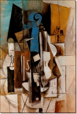 Скрипка в кафе, 1913 - Пикассо, Пабло