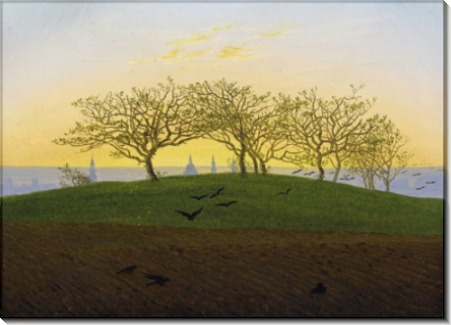 Холм и пашни близ Дрездена, 1825 - Фридрих, Каспар Давид