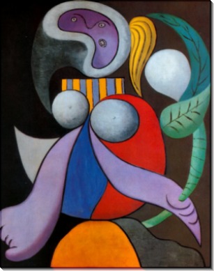 Женщина с цветком, 1932 - Пикассо, Пабло