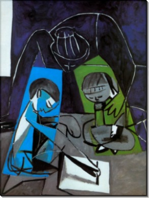 Клод , Франсуаза и Палома, 1954 - Пикассо, Пабло