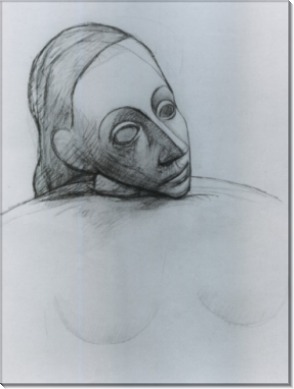 Голова женщины, 1907 - Пикассо, Пабло