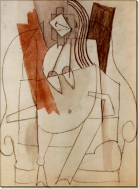 Женщина, сидящая в кресле, 1914 - Пикассо, Пабло