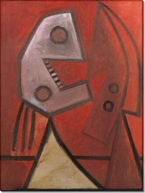 Поцелуй, красный фон, 1929 - Пикассо, Пабло