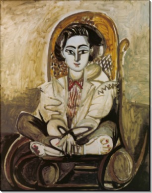 Жаклин сидит в кресле-качалке, 1954 - Пикассо, Пабло