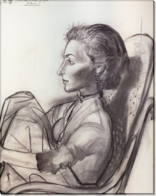 Жаклин поджавшая ноги, 1954 - Пикассо, Пабло