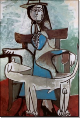 Жаклин и афганская борзая, 1960 - Пикассо, Пабло