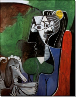 Женщина с собакой - Пикассо, Пабло