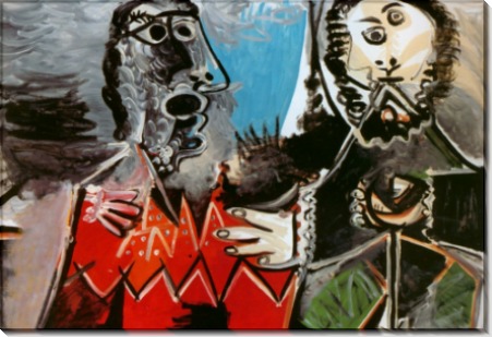 Два персонажа в костюмах, 1969 - Пикассо, Пабло