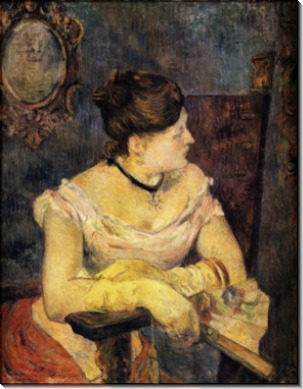 Метте Гоген в вечернем платье, 1884 - Гоген, Поль 