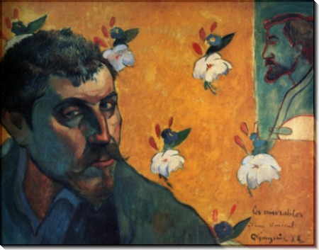 Автопортрет посвященный Винсенту Ван Гогу (Отверженные), 1888 - Гоген, Поль 