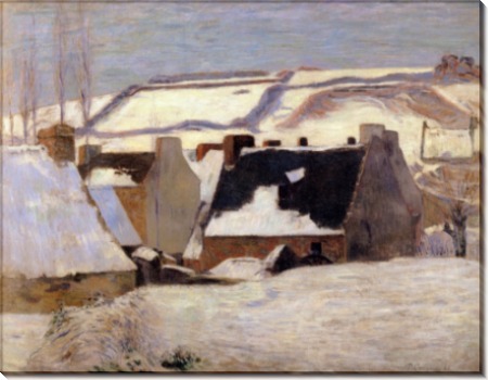 Бретонская деревня в снегу, 1888 - Гоген, Поль 