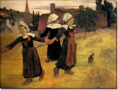 Бретонские девочки танцуют, 1888 - Гоген, Поль 