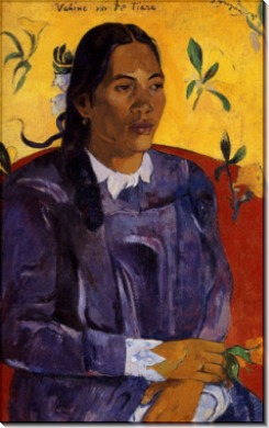 Женщина с цветком, 1891 - Гоген, Поль 