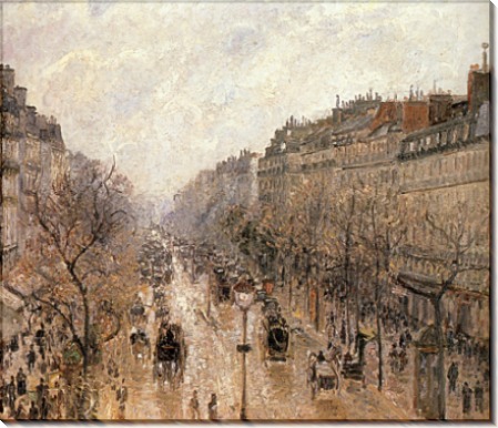 Утро. Туман. Бульвар Монмартр. 1897 - Писсарро, Камиль