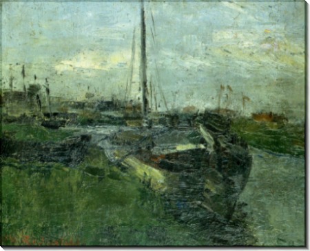 Канал с баржами, 1881 - Энсор, Джеймс