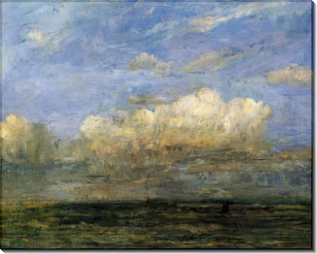 Море с белыми облаками, 1884 - Энсор, Джеймс