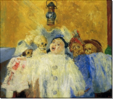 Пьеро и скелеты, 1905 - Энсор, Джеймс