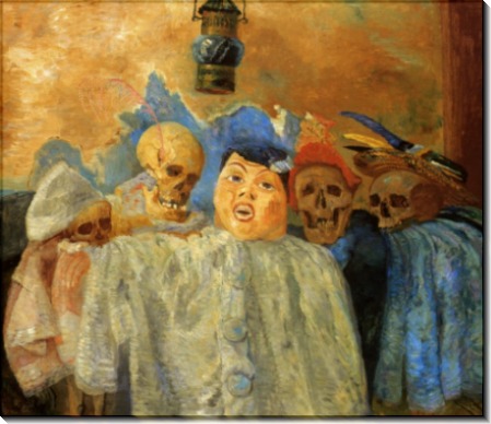 Пьеро и скелеты, 1907 - Энсор, Джеймс