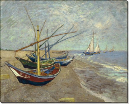 Рыбацкие лодки на пляже в Сент-Мари - Гог, Винсент ван