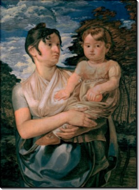 Полина Рунге с двухлетним сыном - Рунге, Филипп Отто