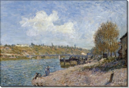 Прачки на берегу реки, 1884 - Сислей, Альфред