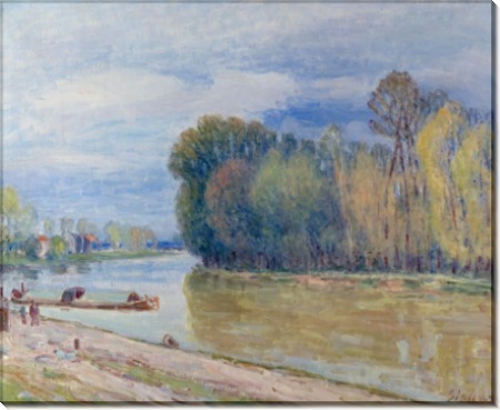 Канал Луана весной - утро, 1897 - Сислей, Альфред