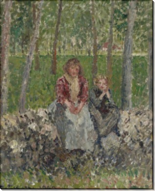 Крестьянки, сидящие под деревьями на Море, 1902 - Писсарро, Камиль