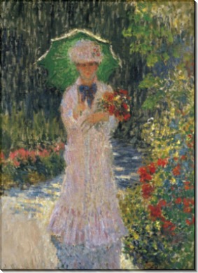 Камилла с зеленым зонтиком, 1876 - Моне, Клод