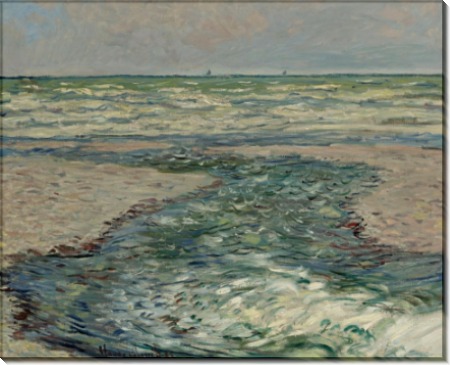 Морское побережье в Пурвиле, отлив, 1882 - Моне, Клод