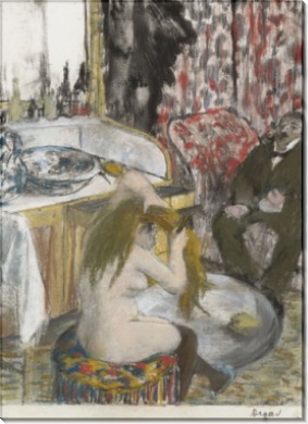 Обнаженная дама расчесывается, 1877-79 - Дега, Эдгар